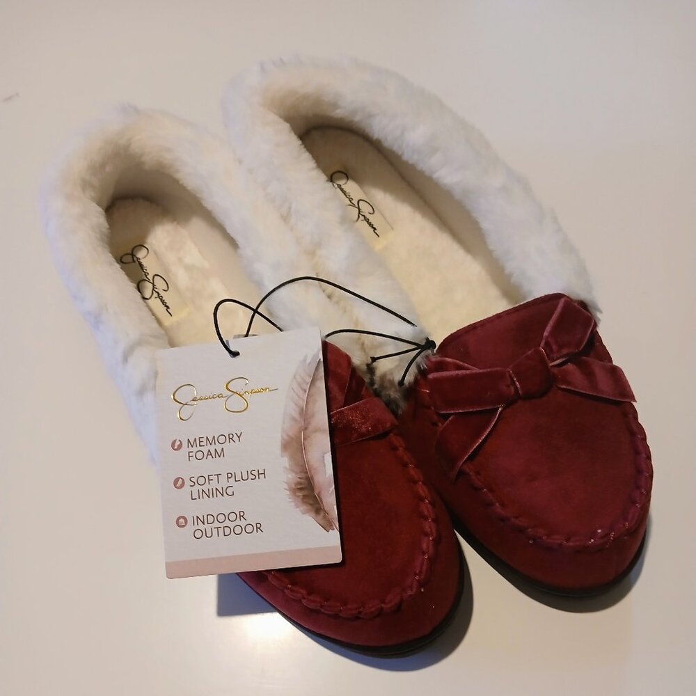 NWT Jessica Simpson Indoor Outdoor Memory Foam Slippers Women's Size XL